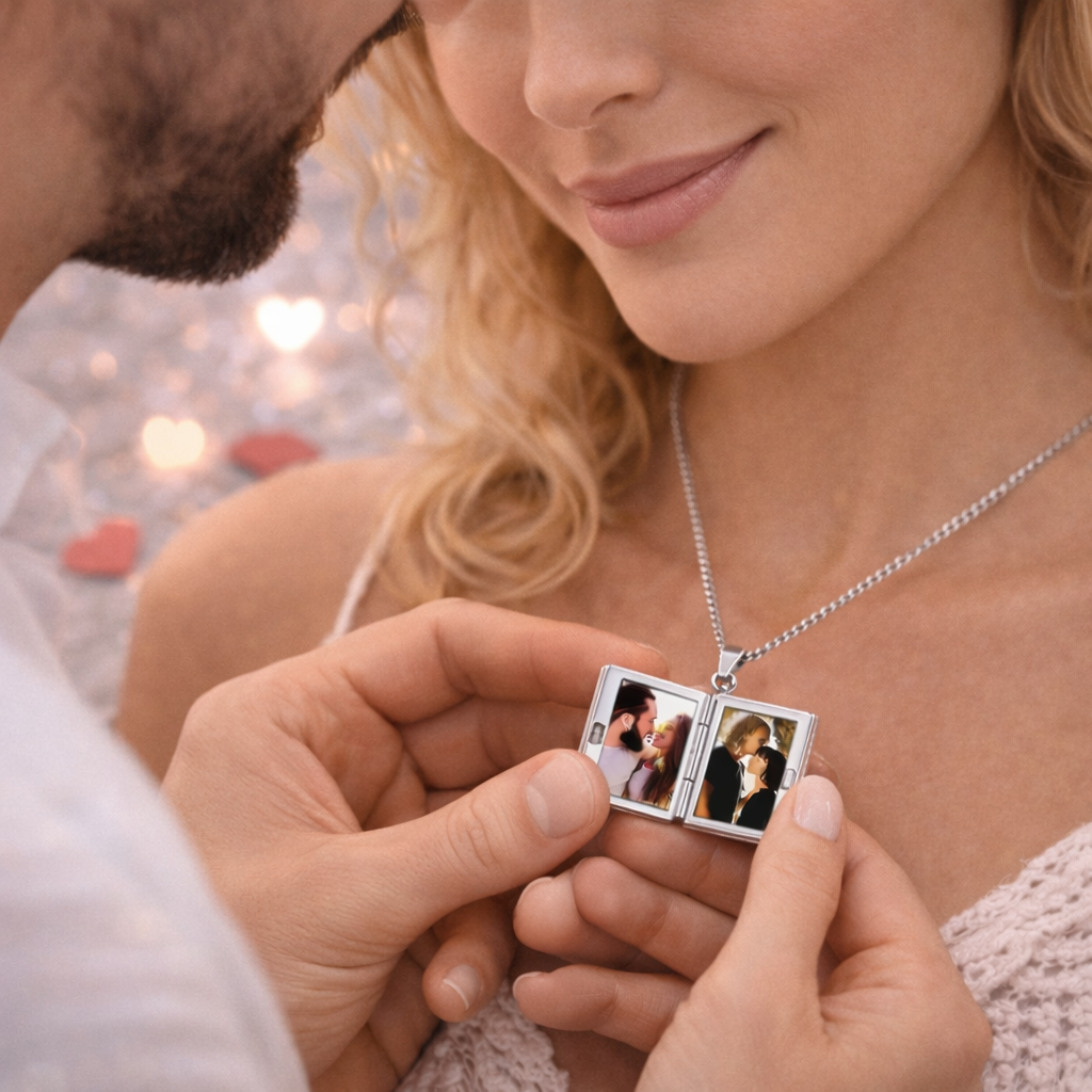 قلادة دياريو ميو® المخصصة على شكل كتاب صور – قصة خفية عن الحب والذكريات