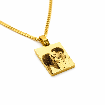 Personalized Square Photo Necklace